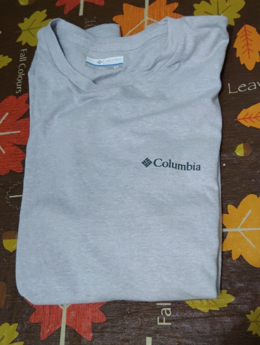 Columbia Men's Short-Sleeve Logo Tee in Light Gray